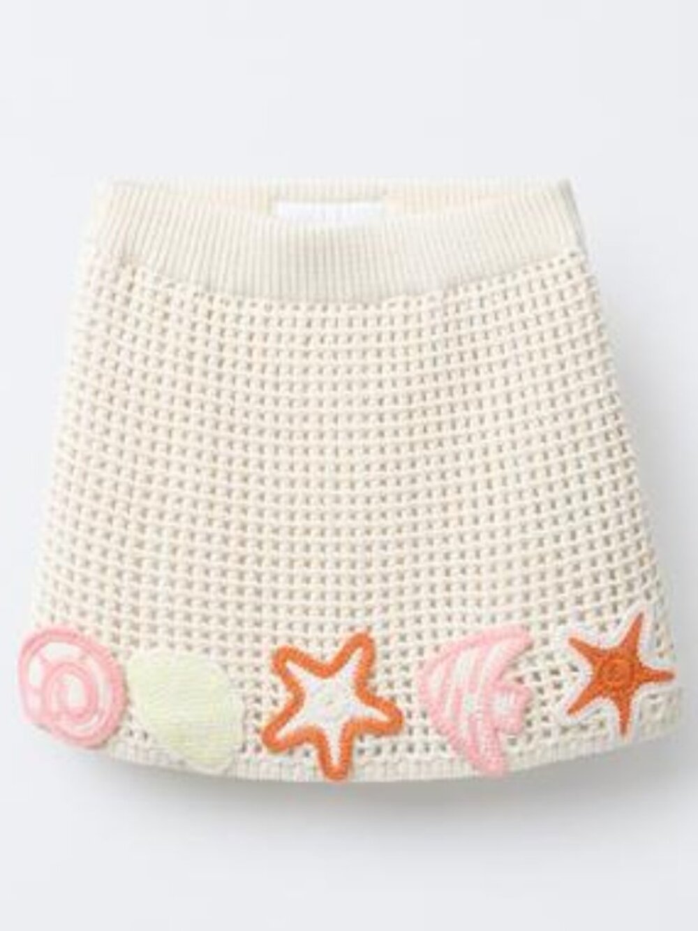 Zara Girl Sea Patches Knit Skirt Size 12-13